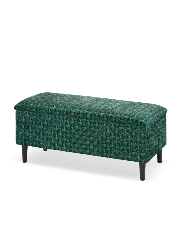 pouf vert avec rangement