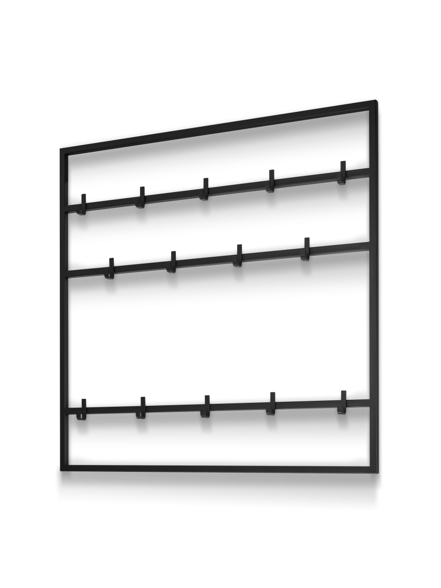 Support mural en métal noir pour le couloir, durable et pratique