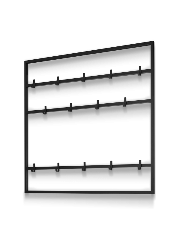 Support mural en métal noir pour le couloir, durable et pratique