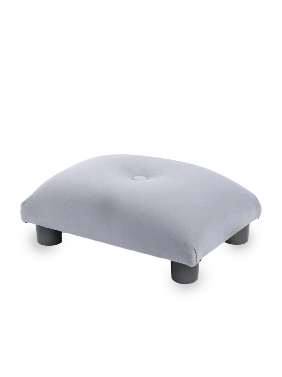 Repose-pieds matelassé gris doux, un équipement pratique et esthétique