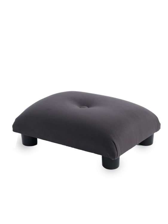 Repose-pieds matelassé élégant couleur graphite – confortable et esthétique.