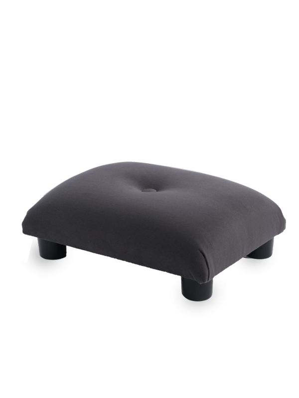 Repose-pieds matelassé élégant couleur graphite – confortable et esthétique.