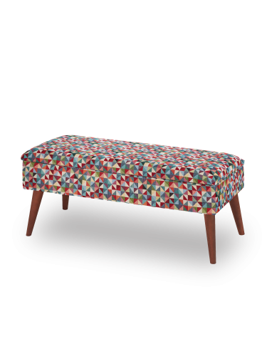 banc à motifs géométriques