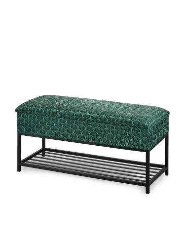 étagère à chaussures verte avec siège