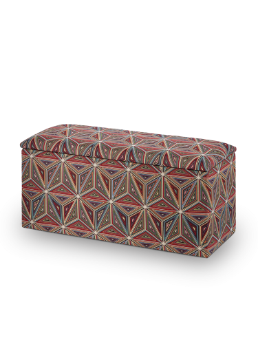 un pouf d'entrée avec un grand compartiment de rangement