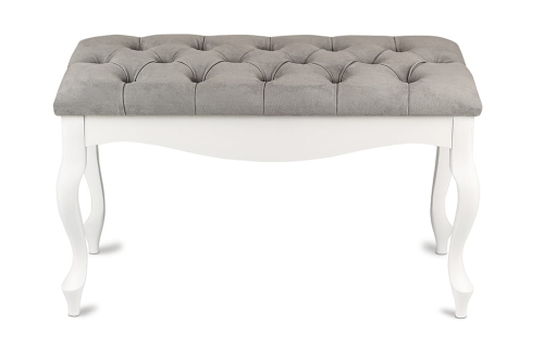 Banc matelassé Blanca - Chesterfield blanc