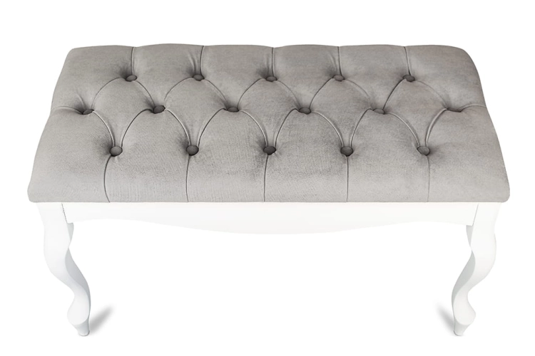 Banc matelassé Blanca - Chesterfield blanc