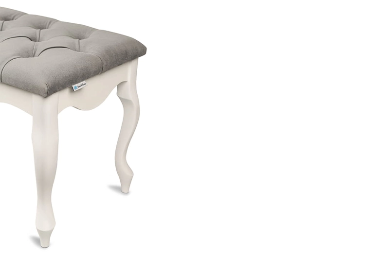 Banc matelassé Blanca - Chesterfield blanc