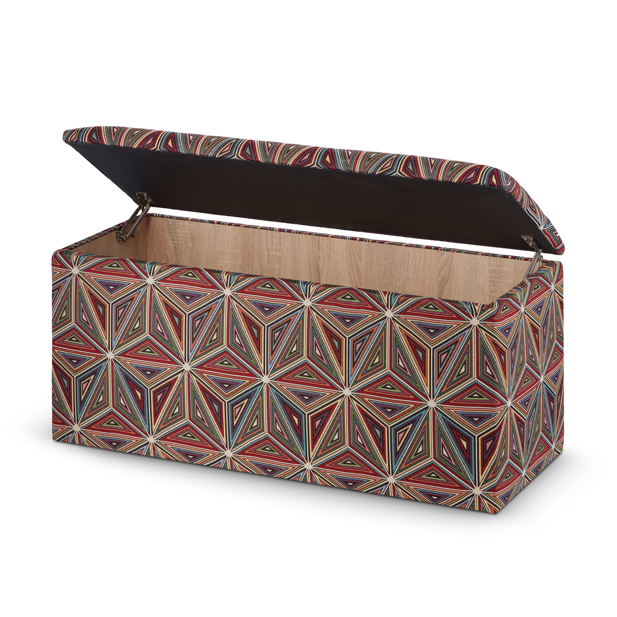 un pouf d'entrée avec un grand compartiment de rangement