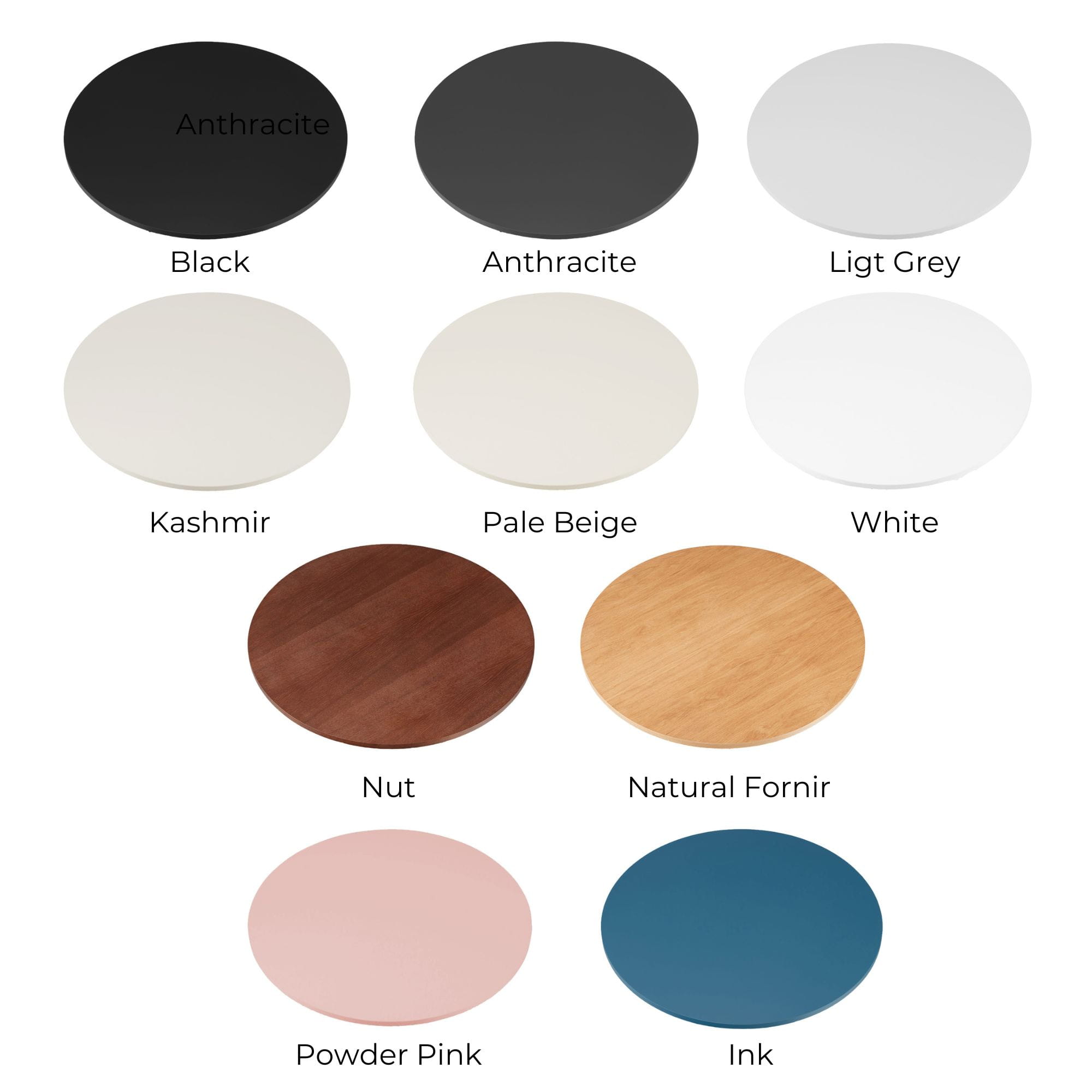 Plateaux colorés pour tables basses en carton d'ameublement