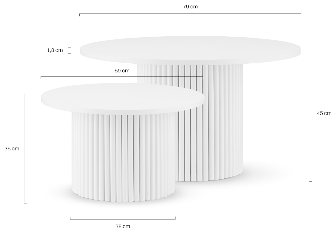 zestaw stolików kawowych