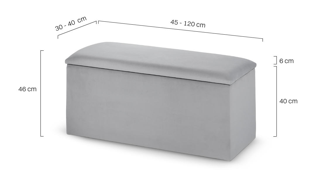 grauer Sitzsack mit Staufach