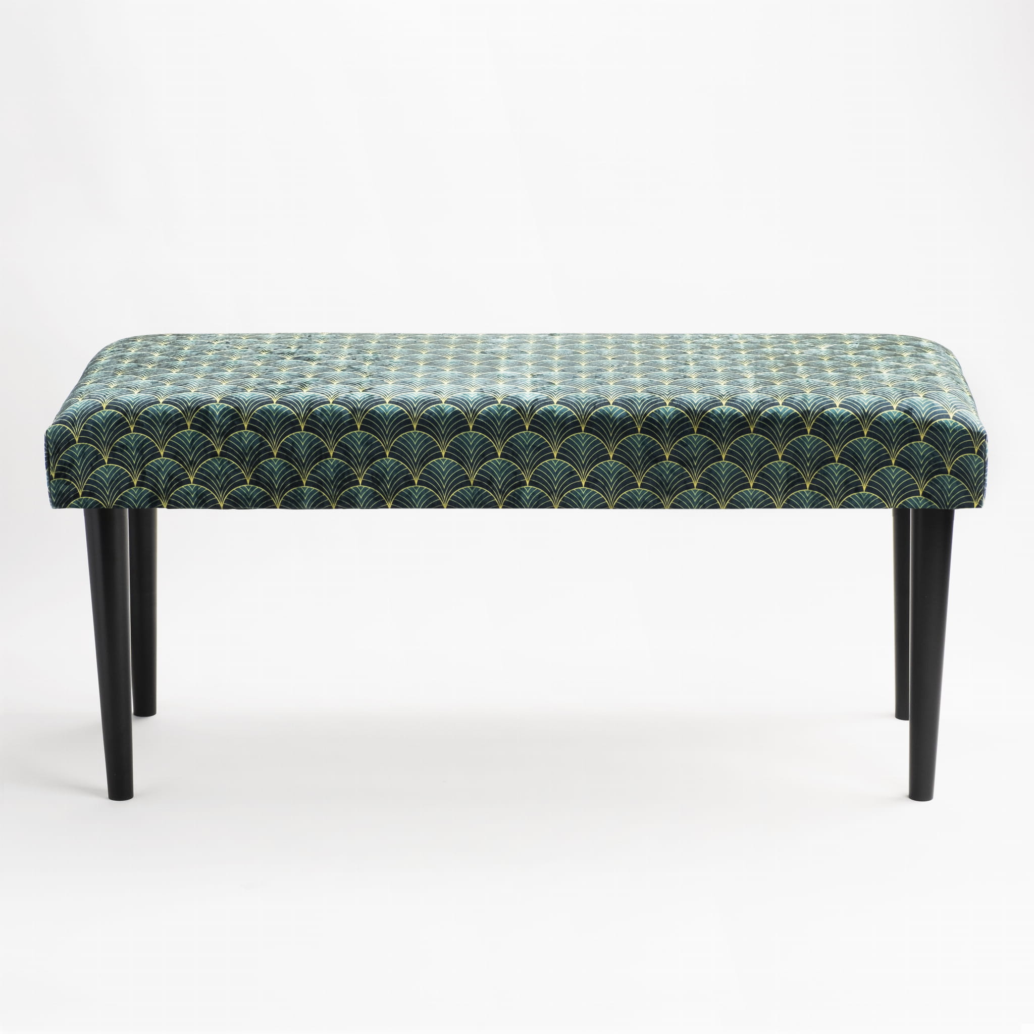 Tabouret CangLong 70cm - Banc Rembourré Gris En Tissu Et Bois Pour Salon, Chambre Et Extérieur